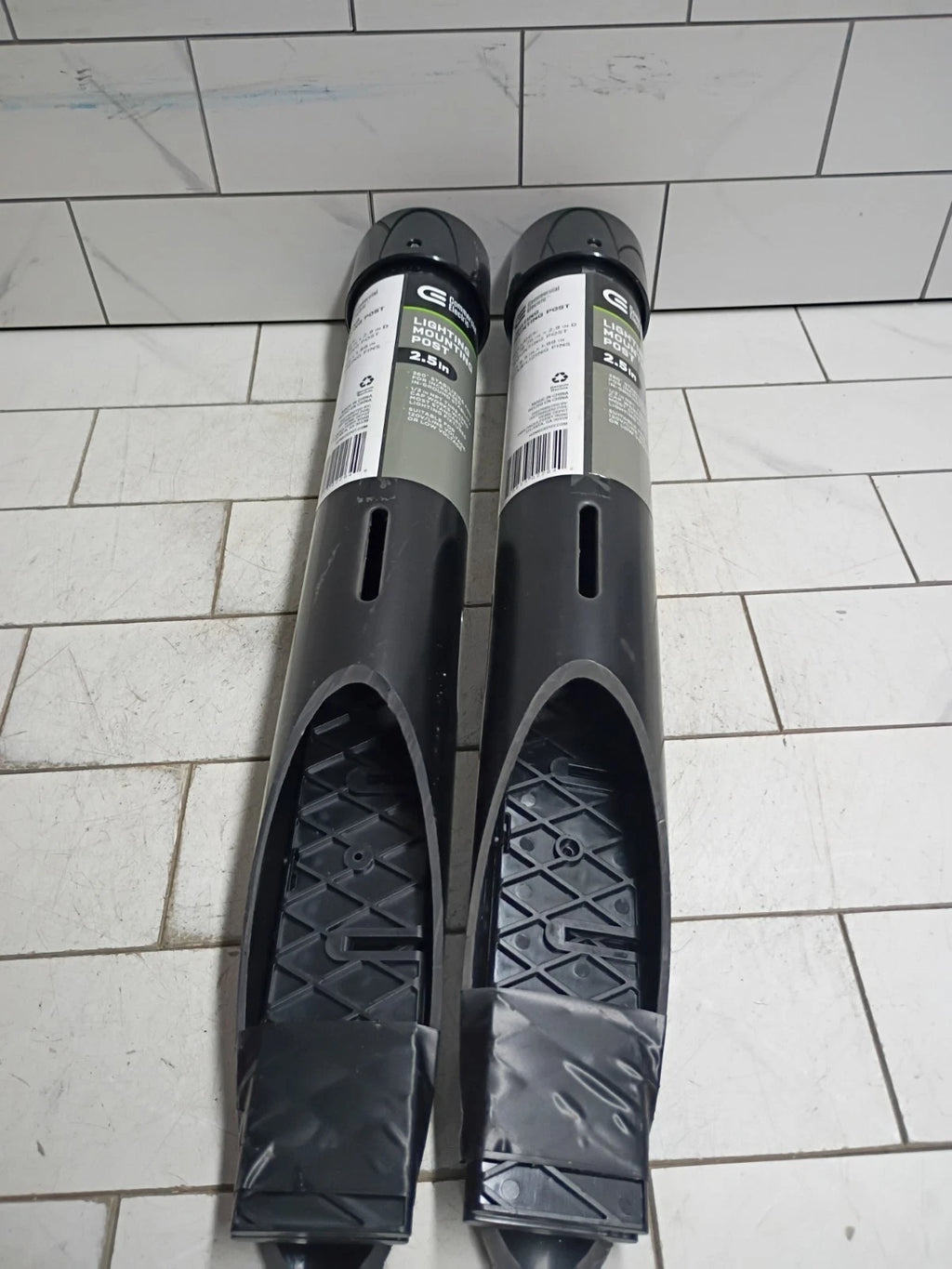 2PACK - Commercial Electric 2.5" Stable Light Post Outdoor Hi-Impact ABS