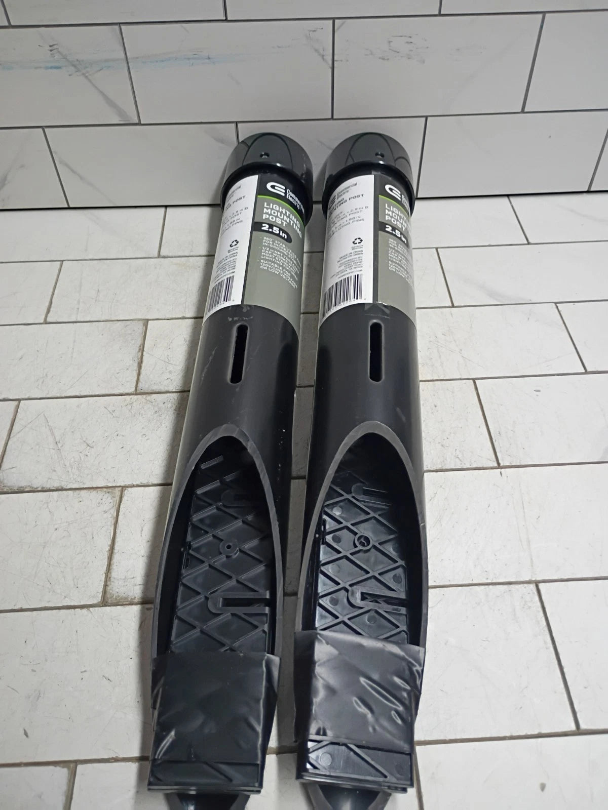 2PACK - Commercial Electric 2.5" Stable Light Post Outdoor Hi-Impact ABS