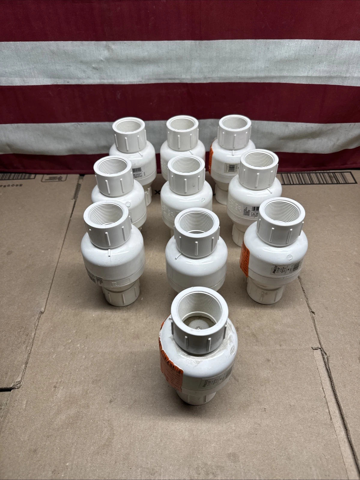 Lot Of 10 Check Valve PVC 1-1/4" 123122