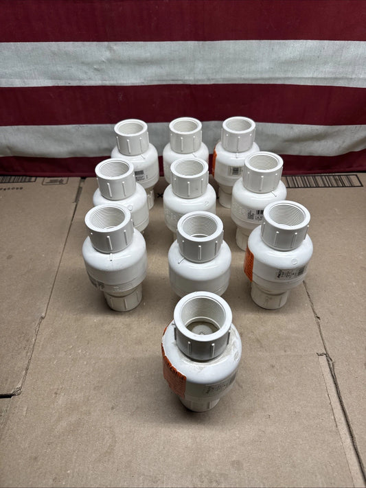 Lot Of 10 Check Valve PVC 1-1/4" 123122