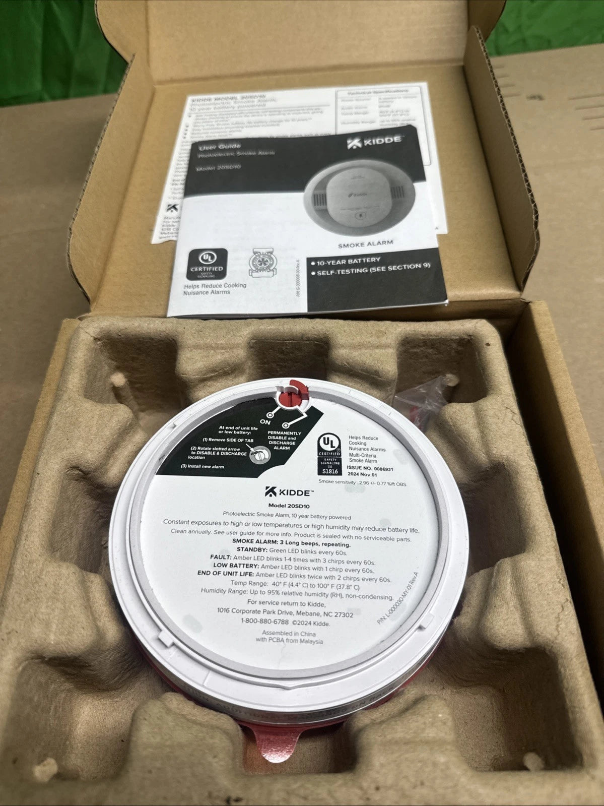 Kidde 10Yr Battery Smoke Detector W/LED Warning Light 1pk-Mdl:20SD10