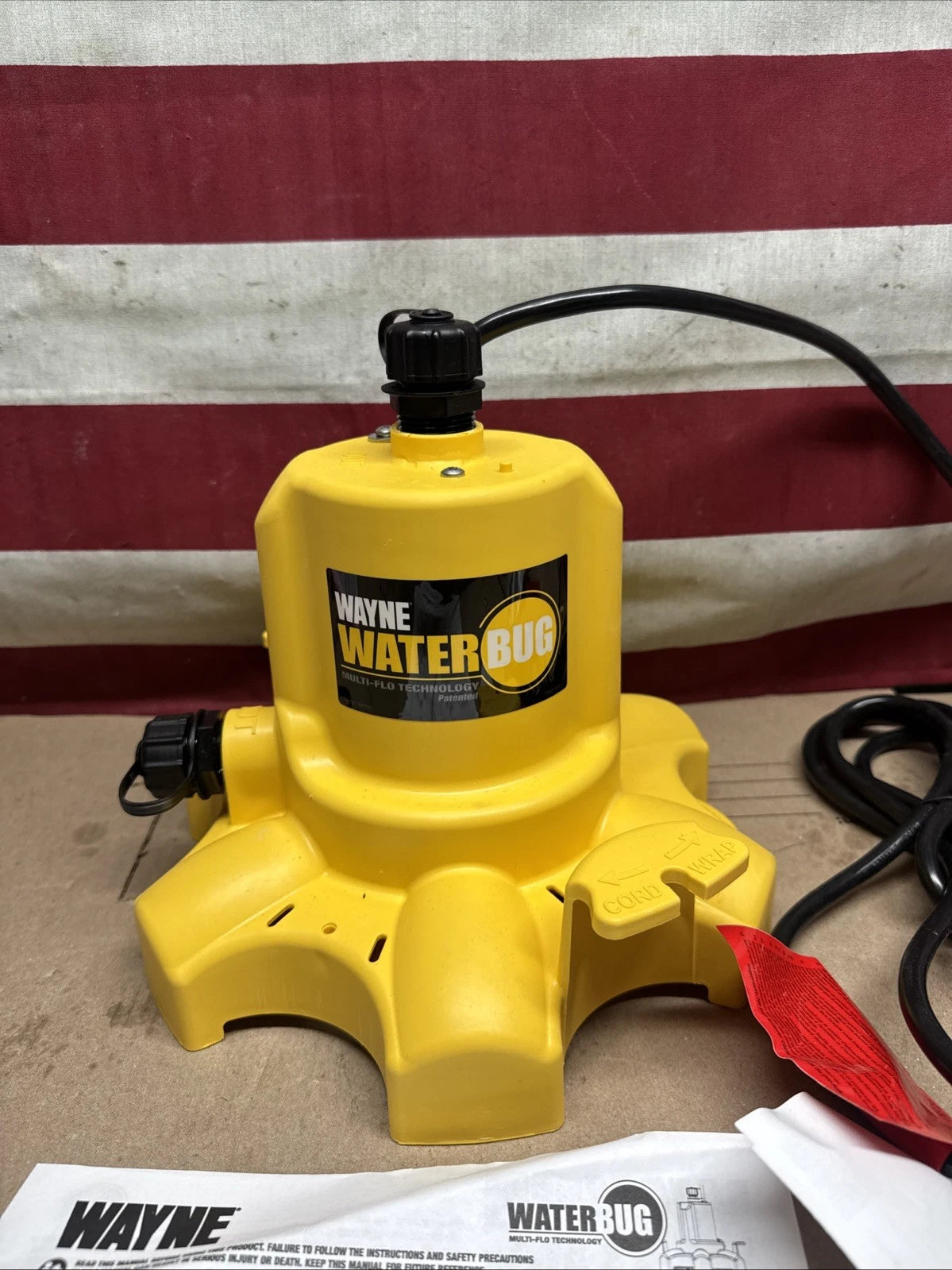 Wayne 1/6 HP WaterBUG Submersible Utility Pump with Multi-Flo Technology NOB.,