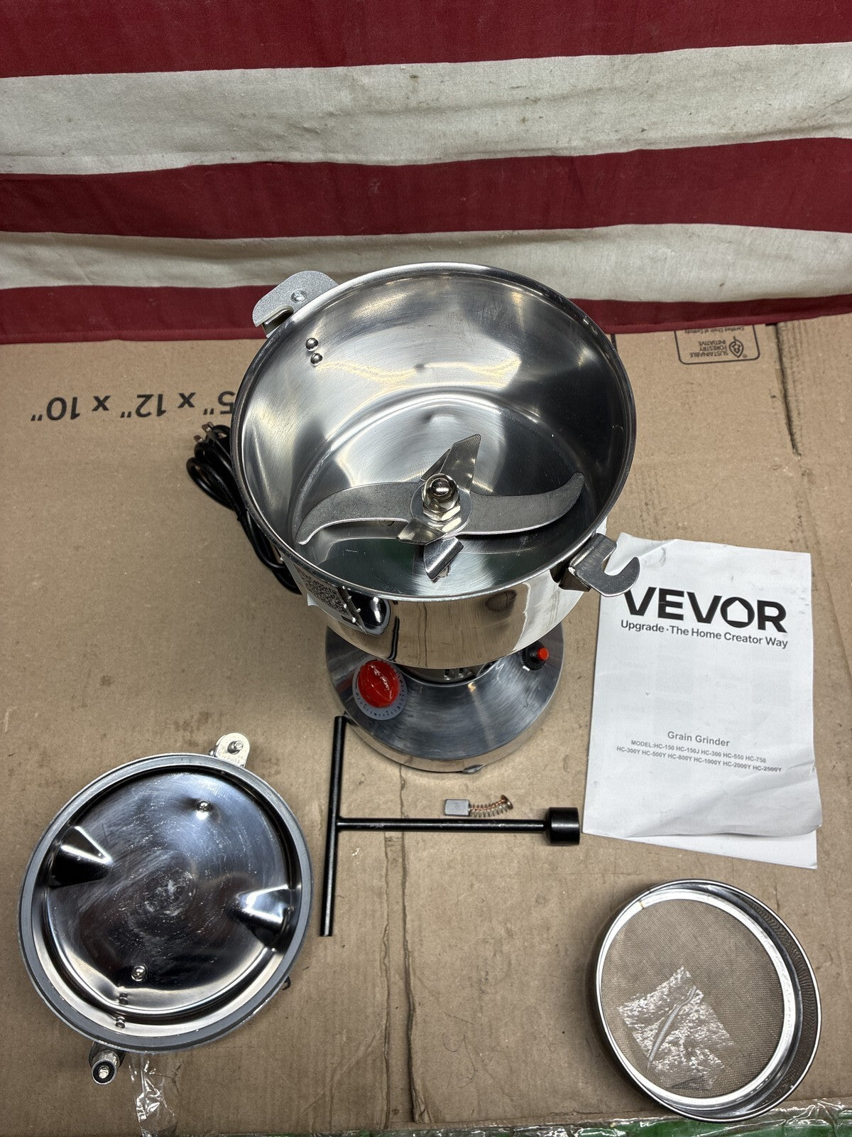 HC-750 750G Electric Grain Mill Grinder, High Speed 2000W commercial grinders