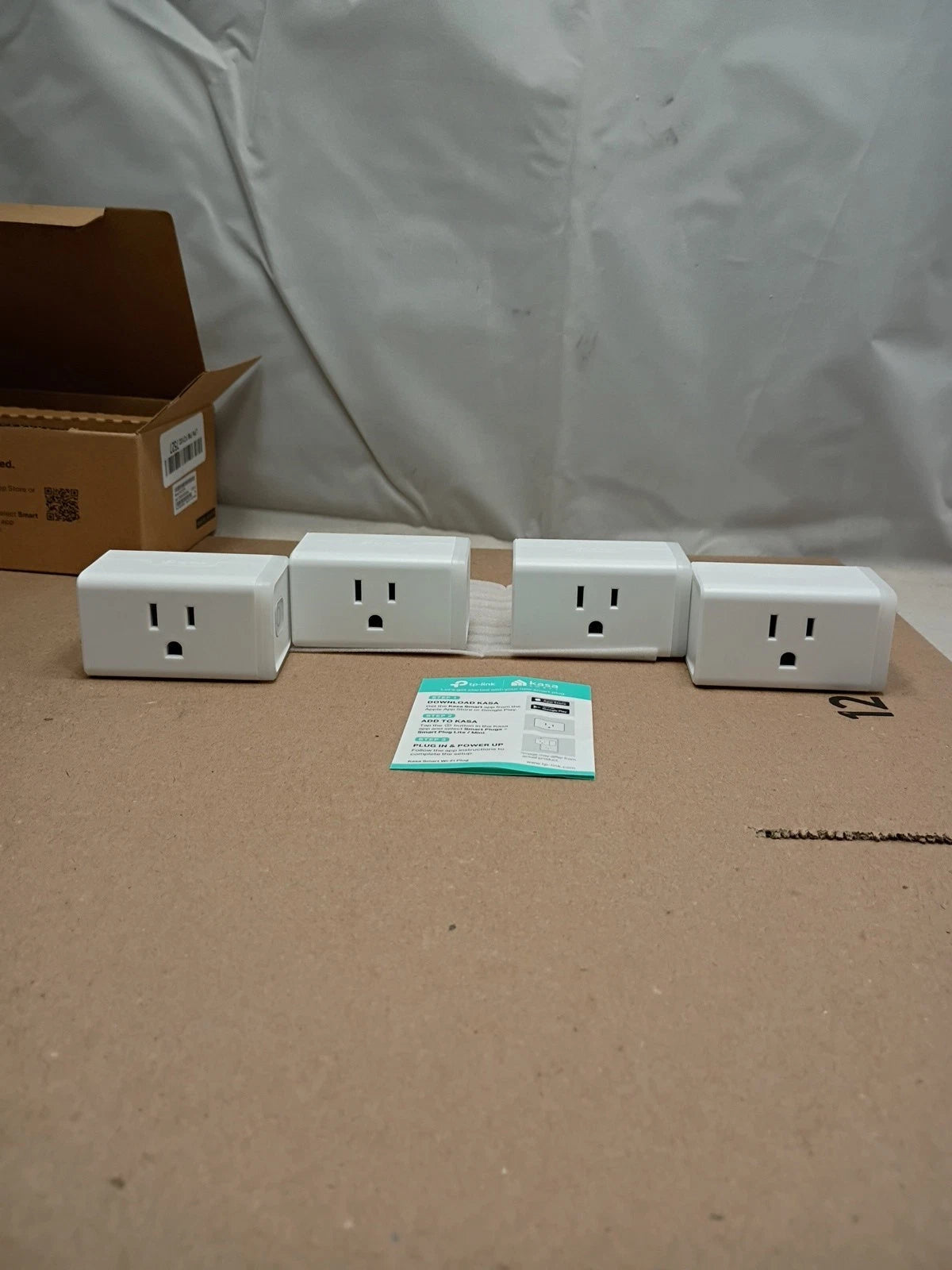 Kasa Smart HS103P4 Wi-Fi Plug Outlet On It Off With The App Open Box