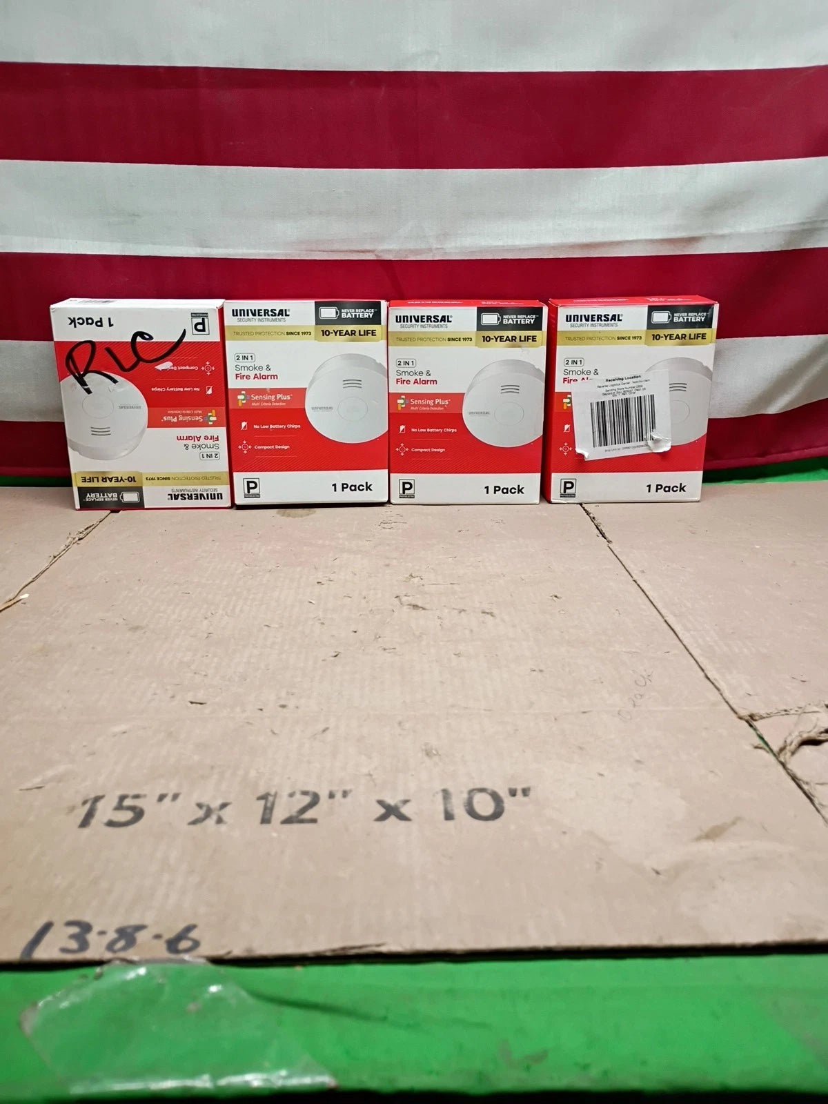 Lot Of 4 Universal Mini Smoke and Fire Detector New In OB