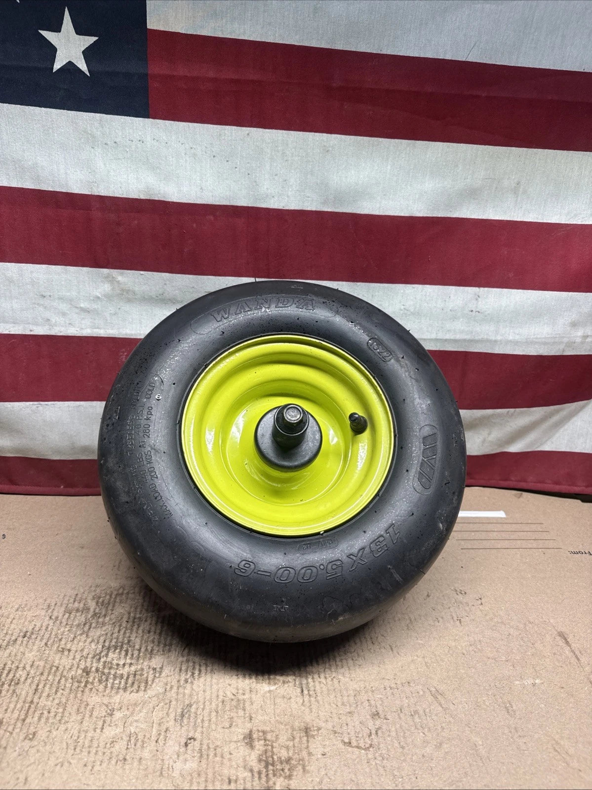 Front Wheel with Tire for Ryobi Z42Li 80v Zero Turn Mower + Axel & Spacers