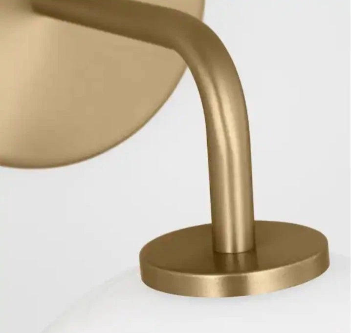 Orley 6.25 in. 1-Light Satin Brass Bathroom Vanity Light Clear Glass Shade OB
