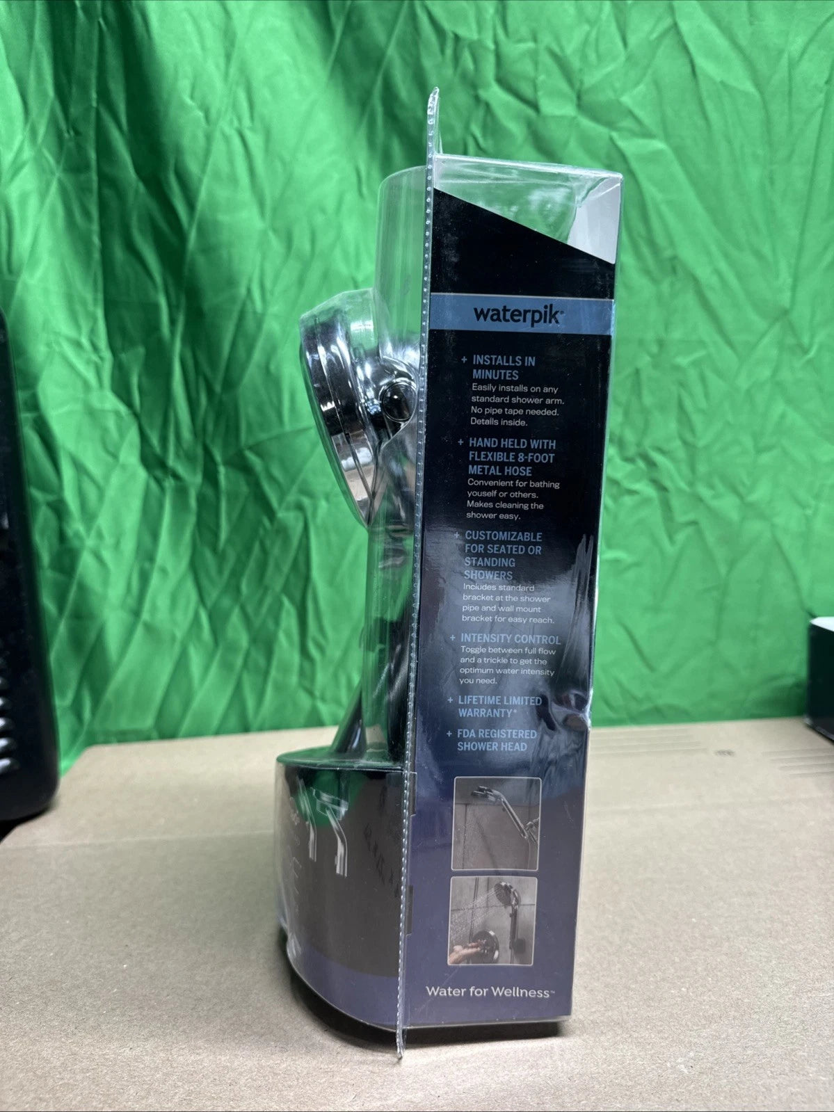 Waterpik Hand Held Shower Head Chrome 180-Degree 5-Modes QBS-563MEB