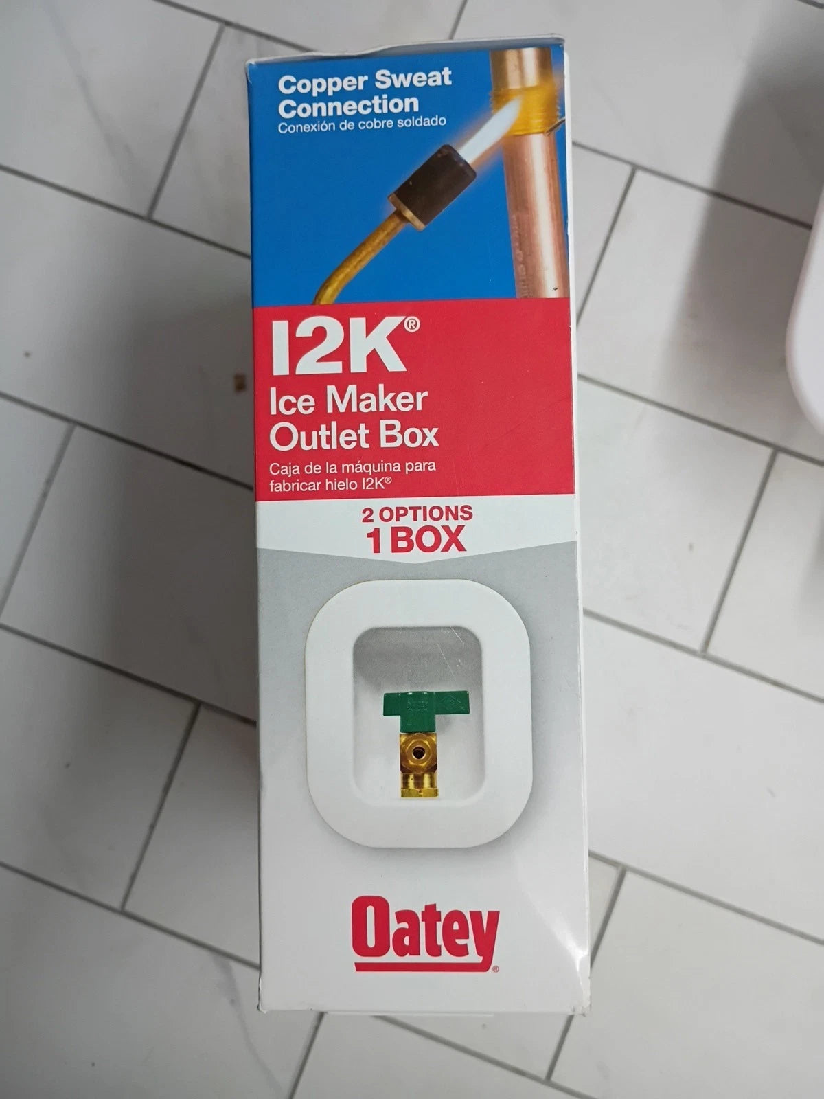 2pk Oatey I2K 39130 Quarter Turn Ice Maker Outlet Box Open Box