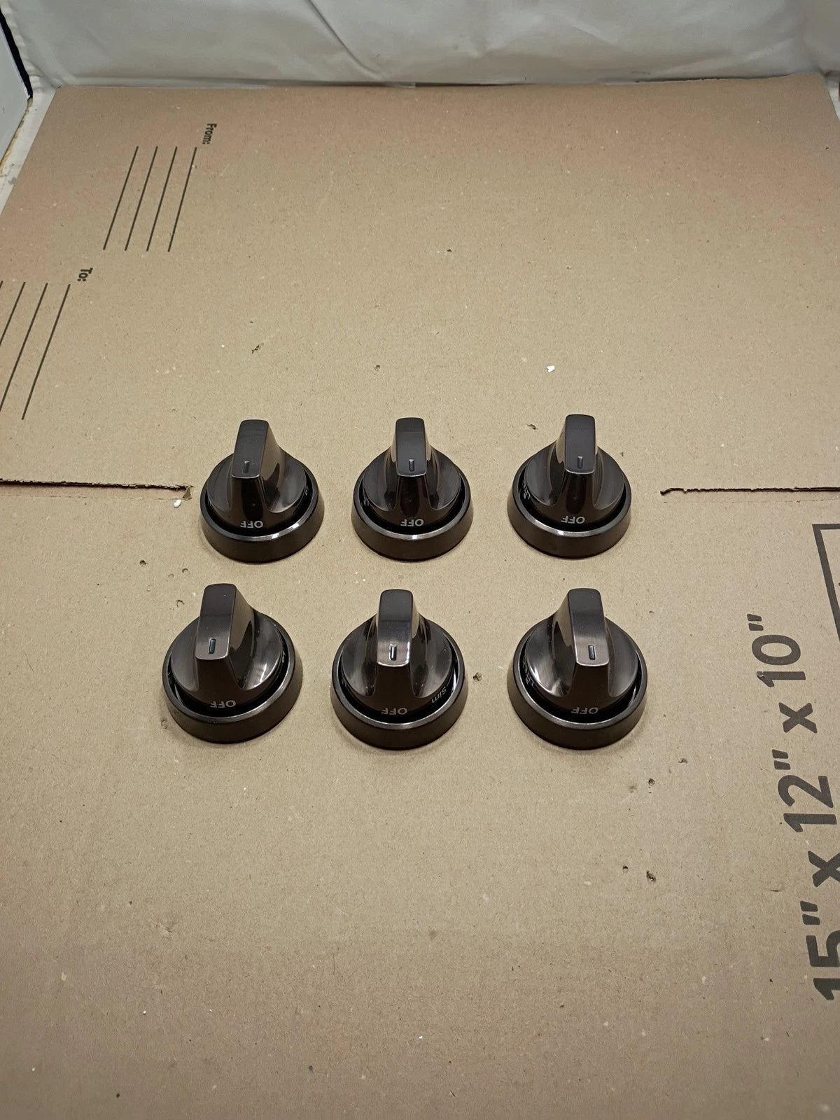 Cafe 44in. Range Handle and Knob Kit in Flat Black 6 Knobs 2 Handles