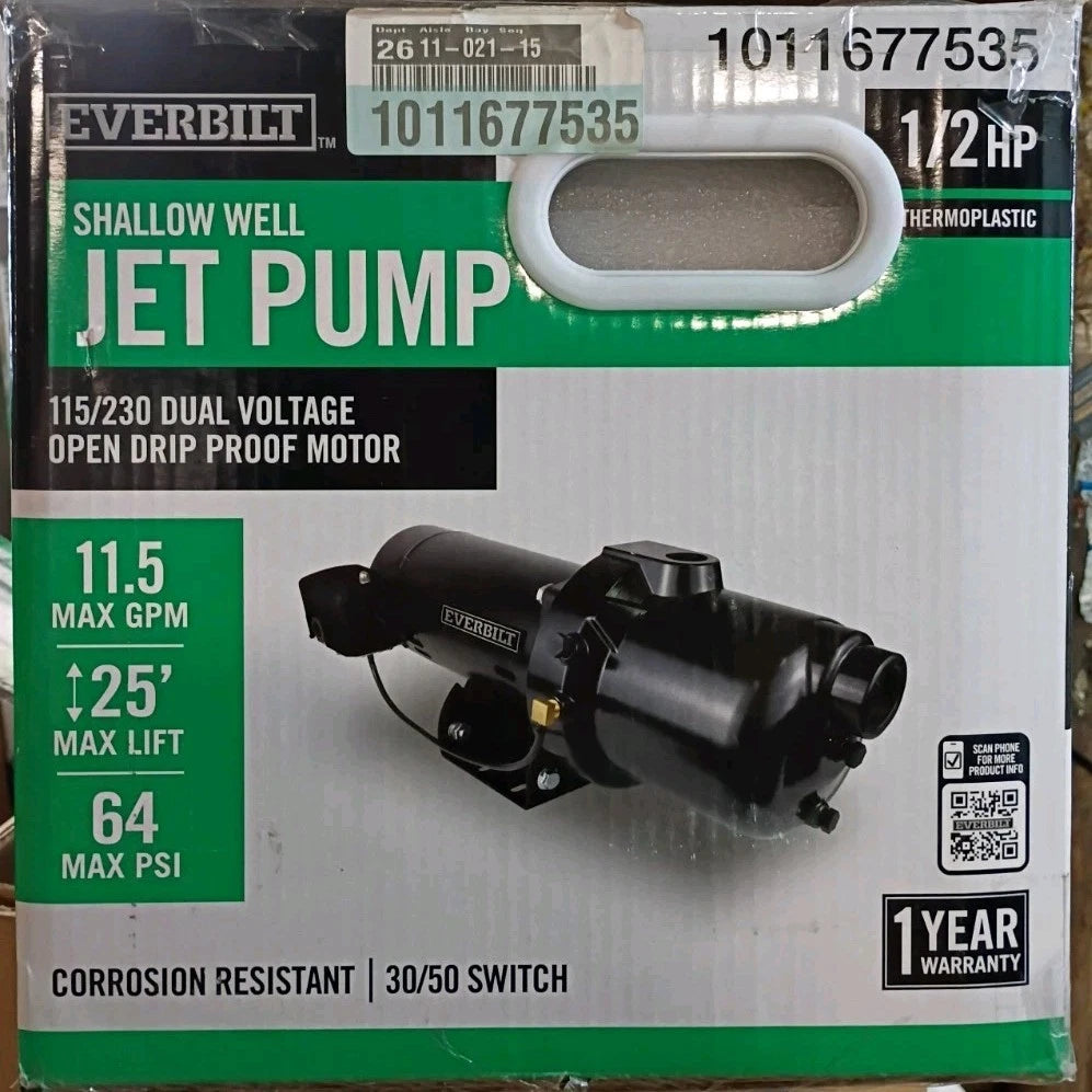 Everbilt HDSWJ5P 1/2 HP Shallow Well Jet Pump PARTS ONLY