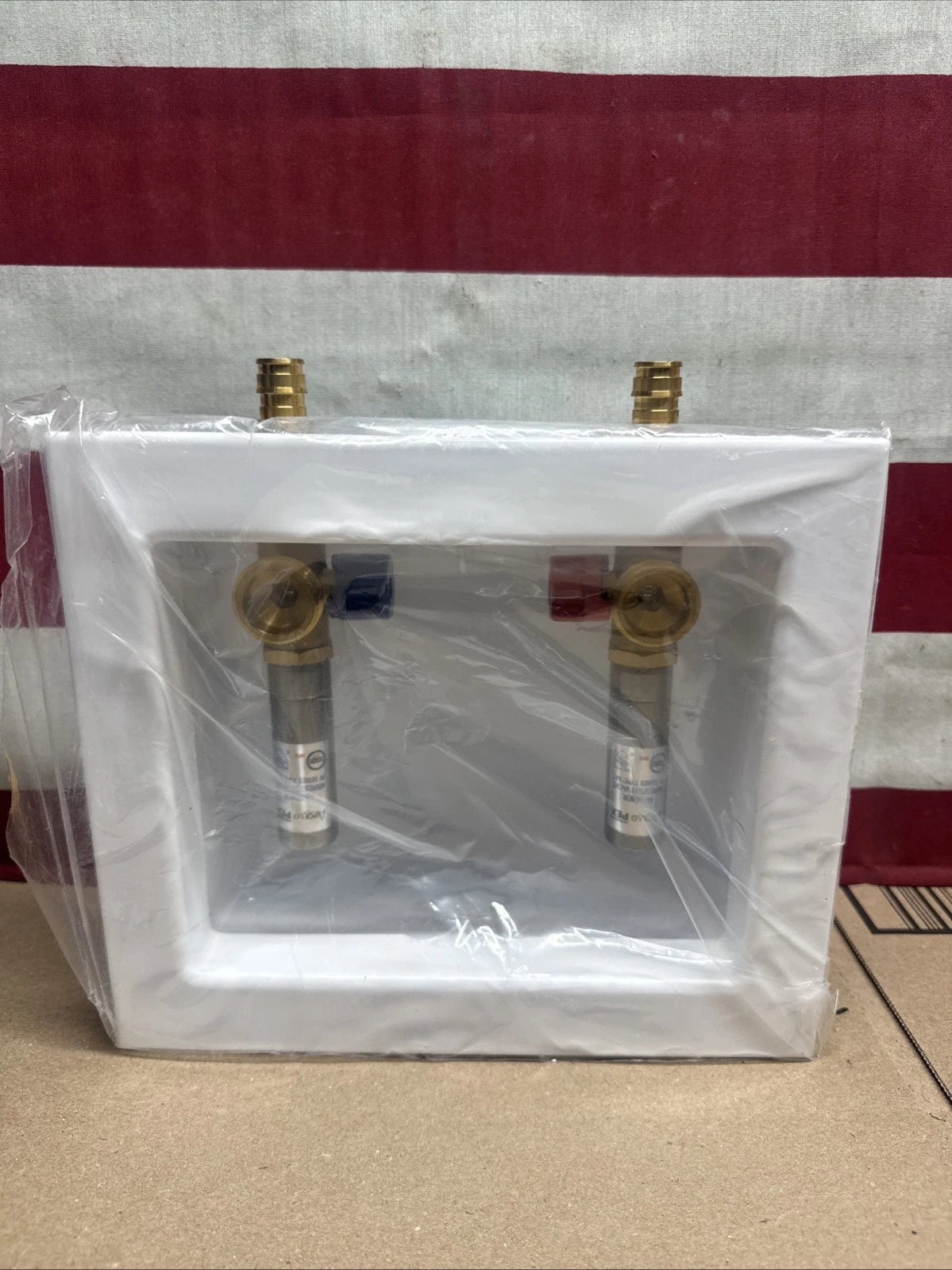 Apollo 1/2" Brass PEX-A Barb x 3/4" Male Hose Thread Washing Machine Outlet Box