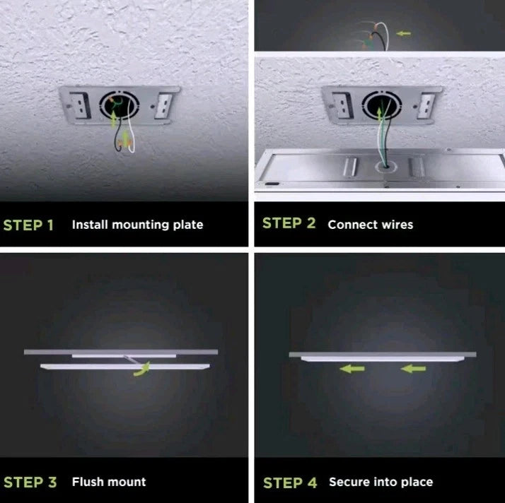 Commercial Electric 950 Lumens Dimmable White Integrated LED Flat Panel Open Box