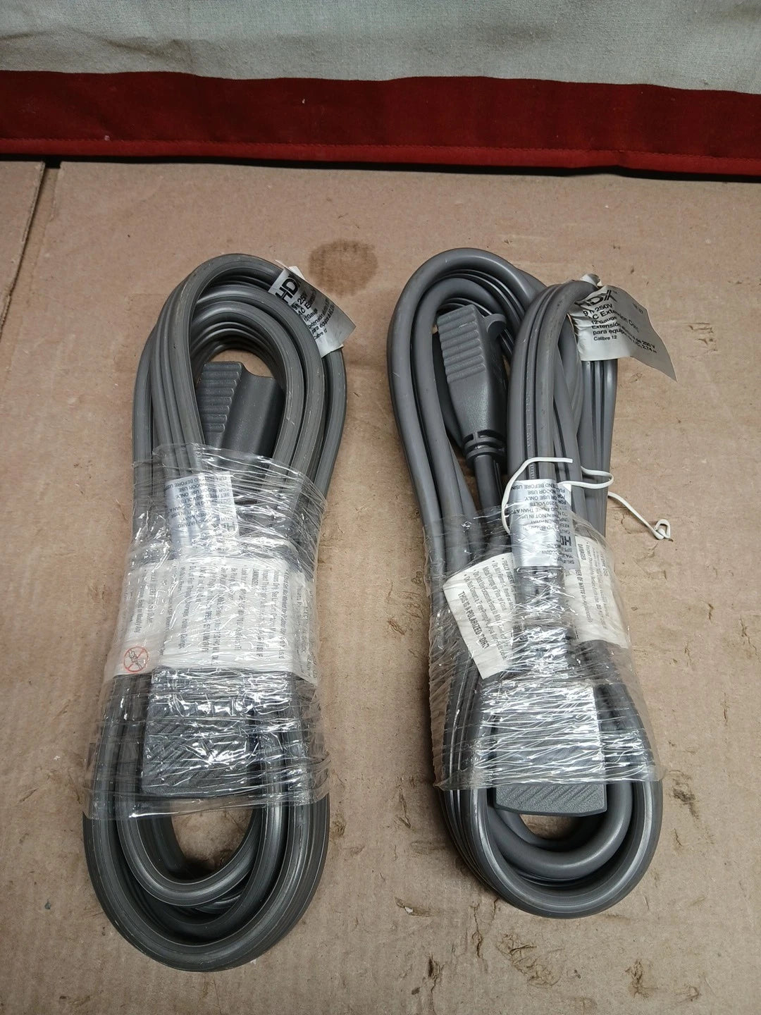Pk of 2 HDX 9 ft. 12/3 20 Amp 250 Air Conditioner Extension Cord A/c 250v 9’ 12
