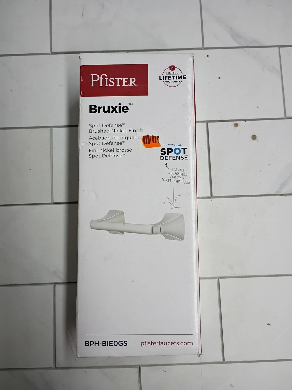 Pfister BPH-BIEOGS Bruxie Pivot Toilet Paper Holder Brushed Nickel New Sealed