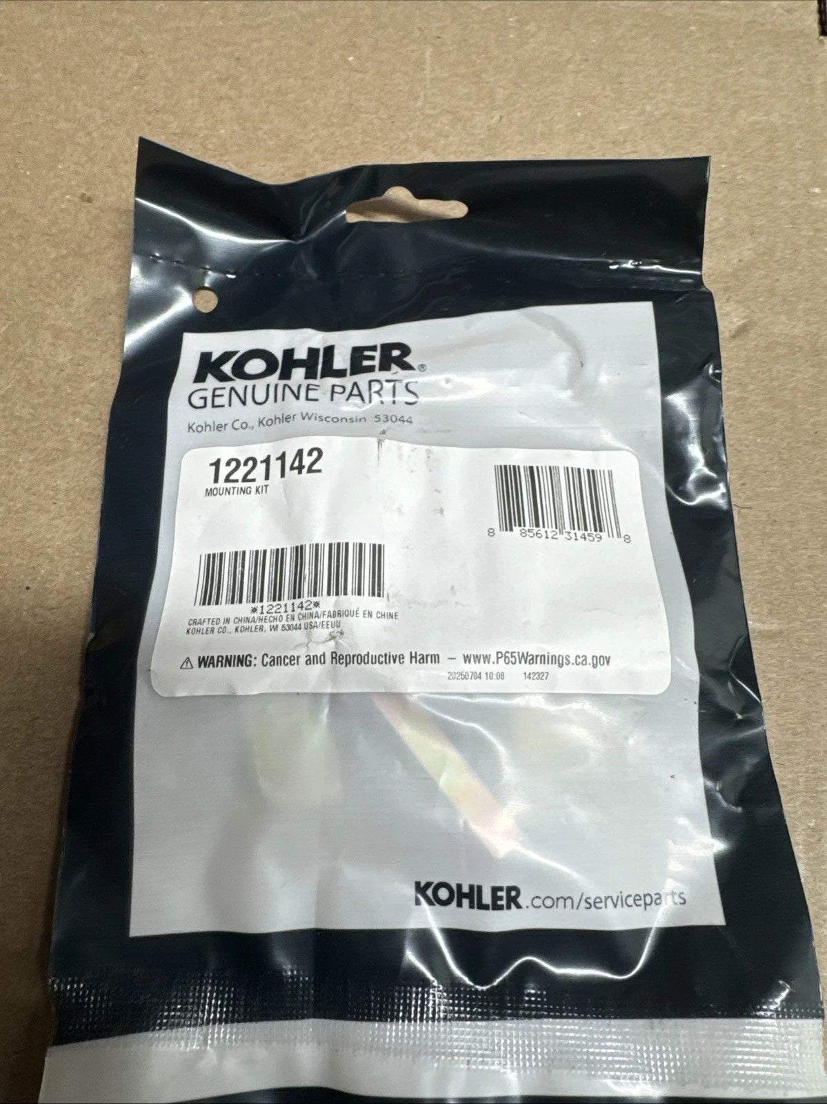 Kohler Chrome Single-handle bathroom sink faucet mounting kit K-1221142