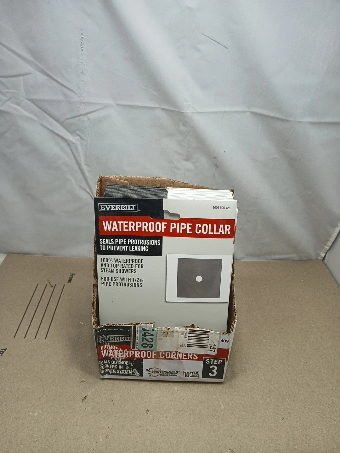 22pck Everbilt EVBWPPC1PK Watershield Shower System 4 in. Waterproof Pipe Collar
