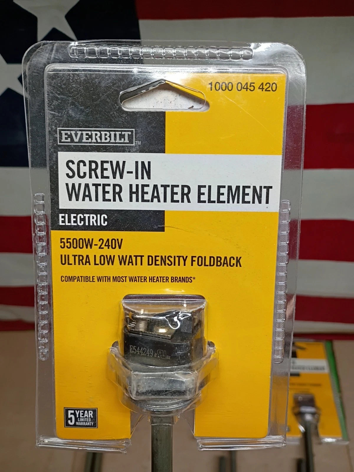 4PK Everbilt EBFBE-5500-240-INC Low-Watt FoldBack ScrewIn Water Heater Element,