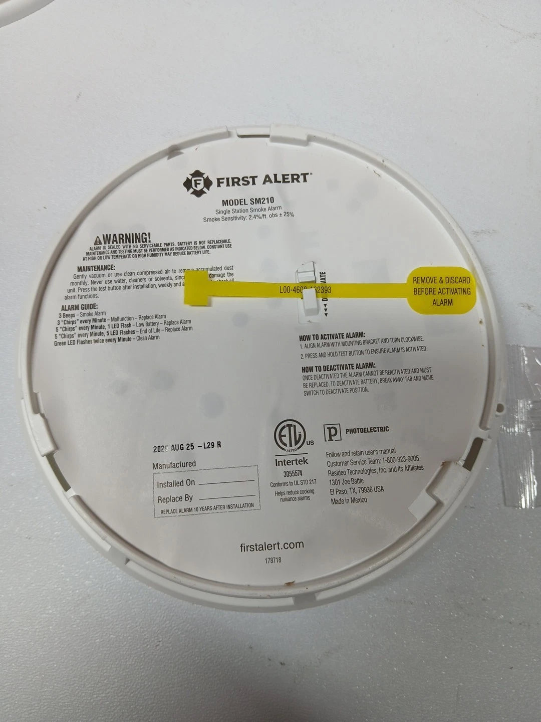 First Alert Superior Smoke Alarm