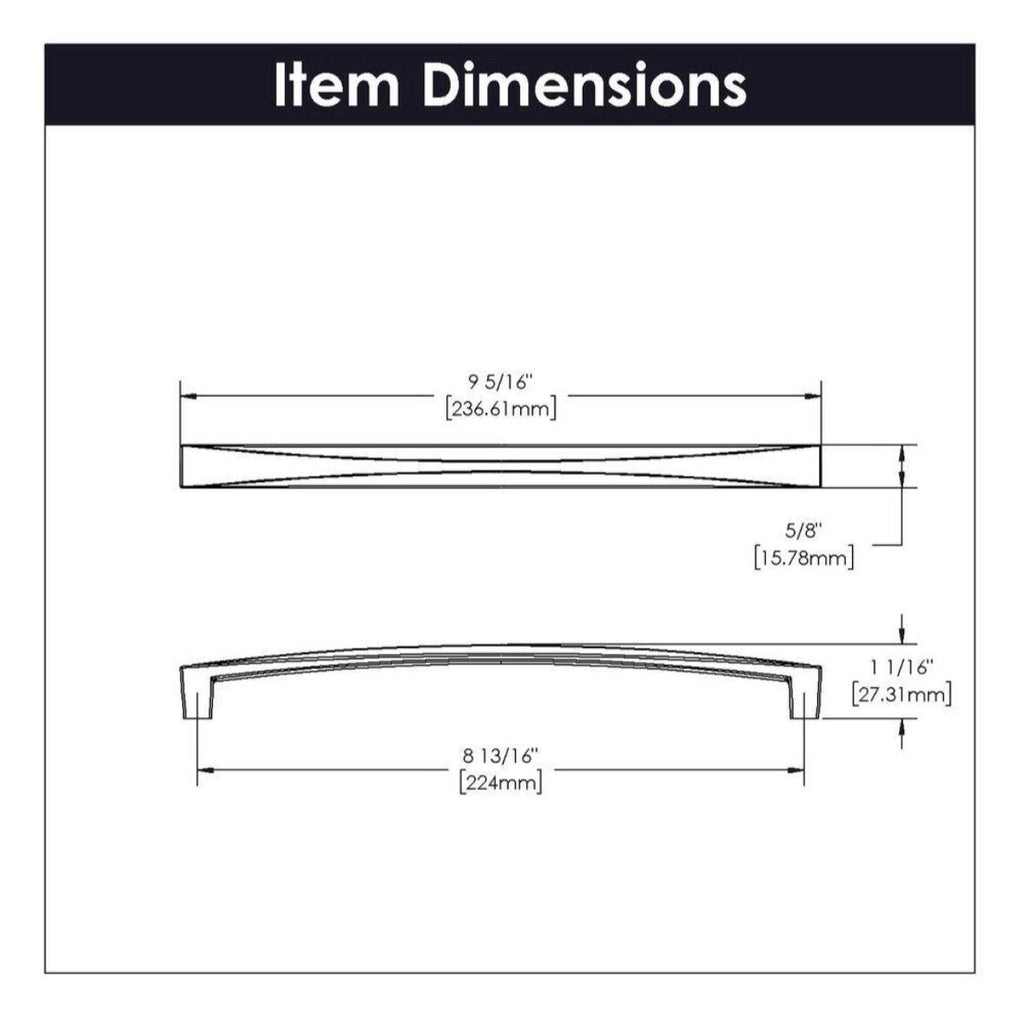 5pk Crest Collection 8-13/16 in  Center to Center Satin Nickel Bar Cabinet New
