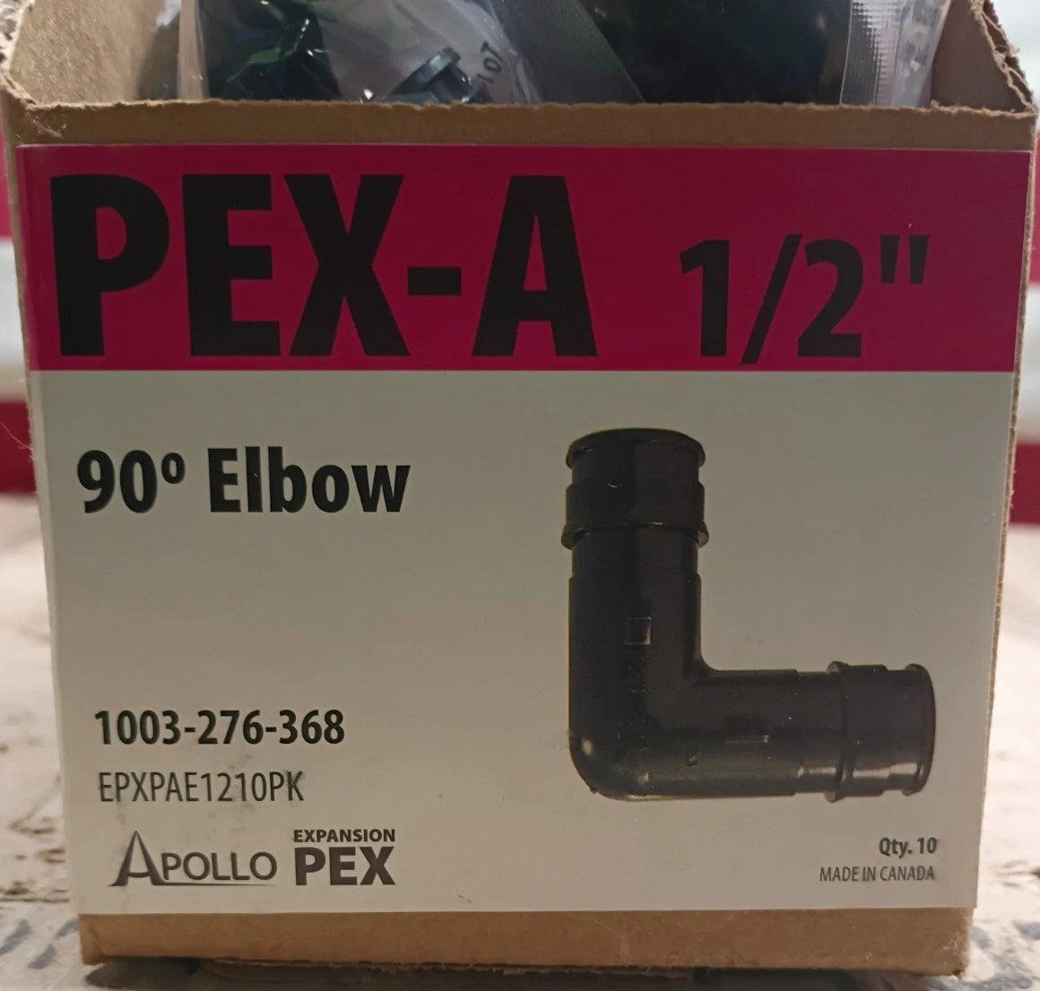 Lot 0f 10 (Qty10) Apollo PEX-A 1/2" Poly Alloy 90 Degree Elbow Open Box