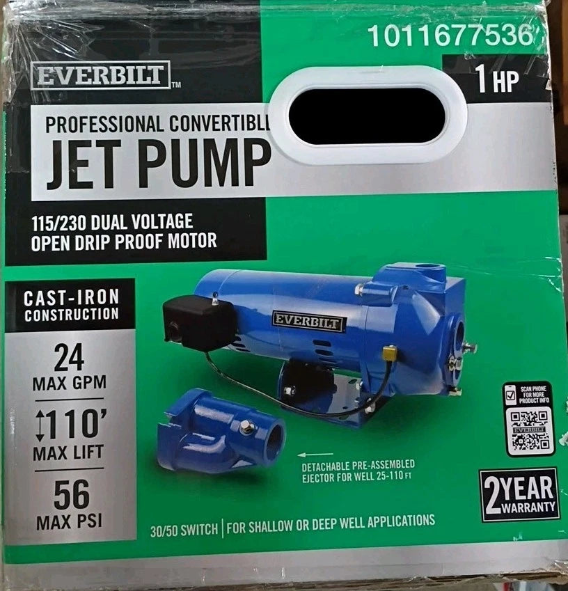 Everbilt HDCWJ10 1 HP Professional Convertible Jet Pump Parts Only