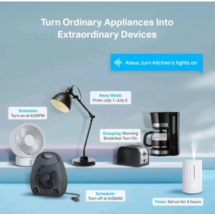 New 4 Pack Kasa Smart Plug Mini 15A, Smart Home Wi-Fi Outlet Works with Alexa