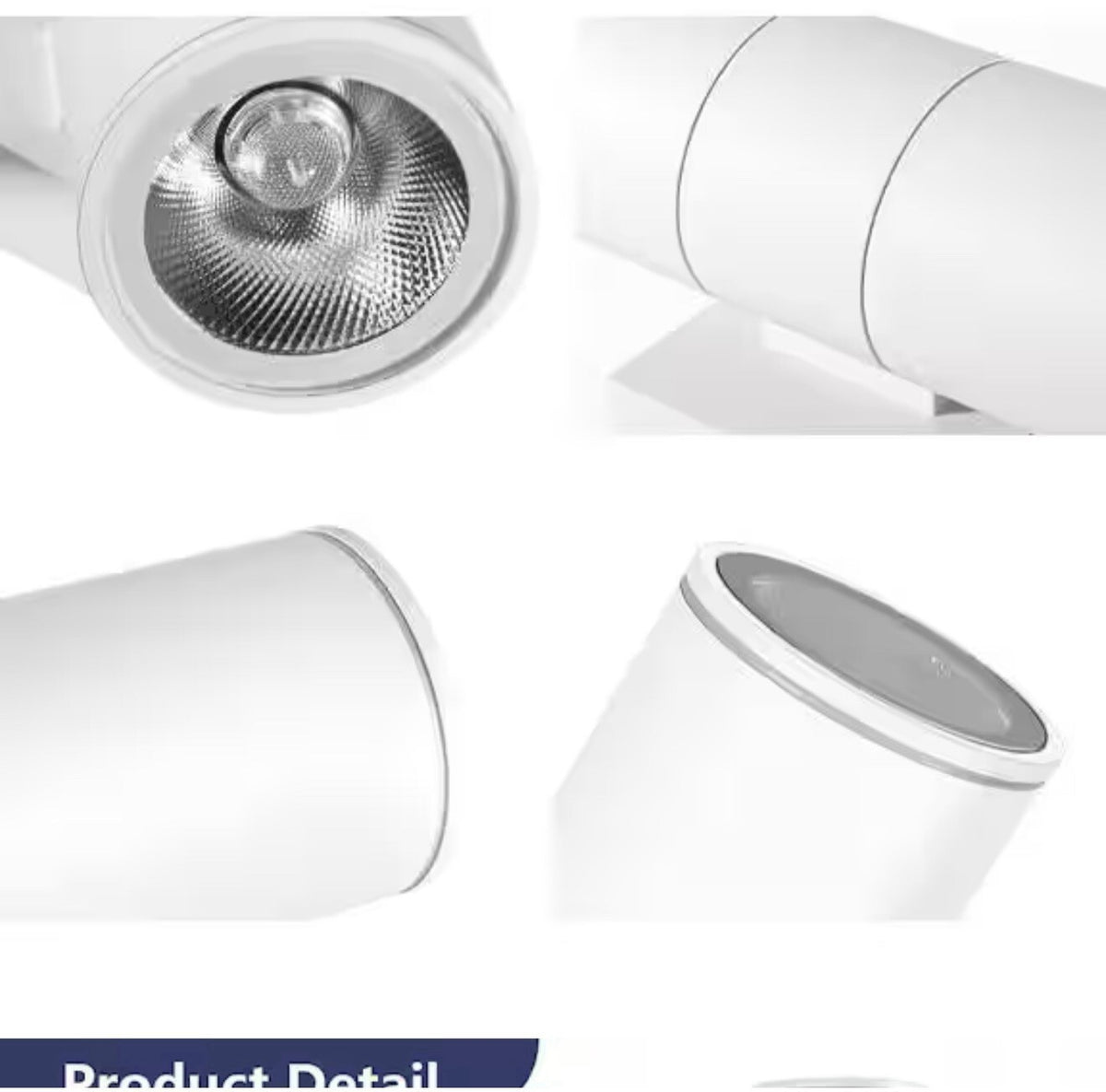 4-pack 12 in. 2-Light White Cylinder Outdoor Wall Lantern Sconce W/ LED light