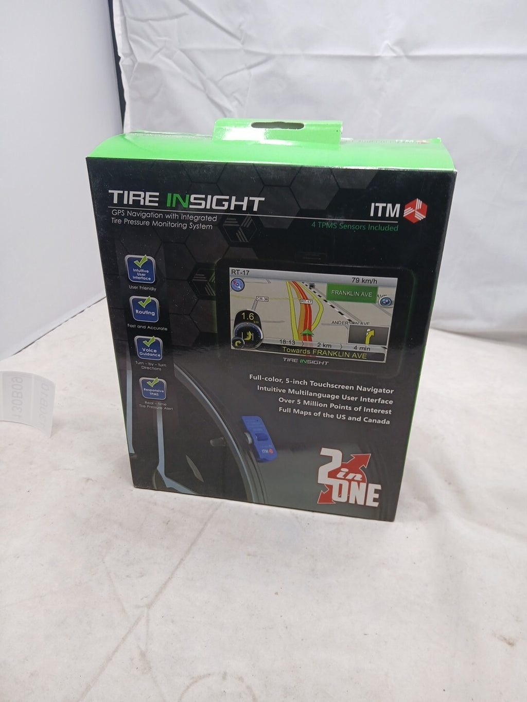ITM Retrofit TPMS Uni-Sensor kit with 5”NAVIGATION GPS UNIVERSAL FIT 433m New