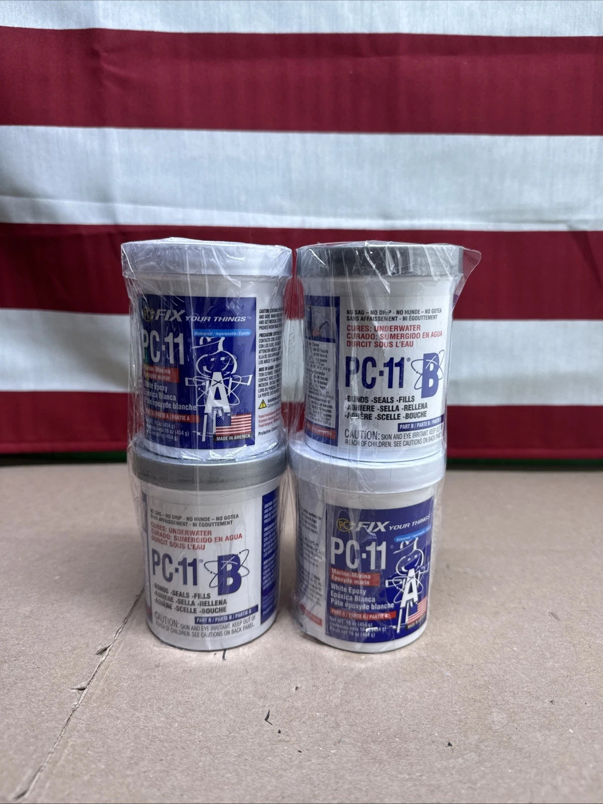 LOT OF 2 (4 Pack) Protective Coating Putty PC-11 Lb Wht Epoxy (160114) , White