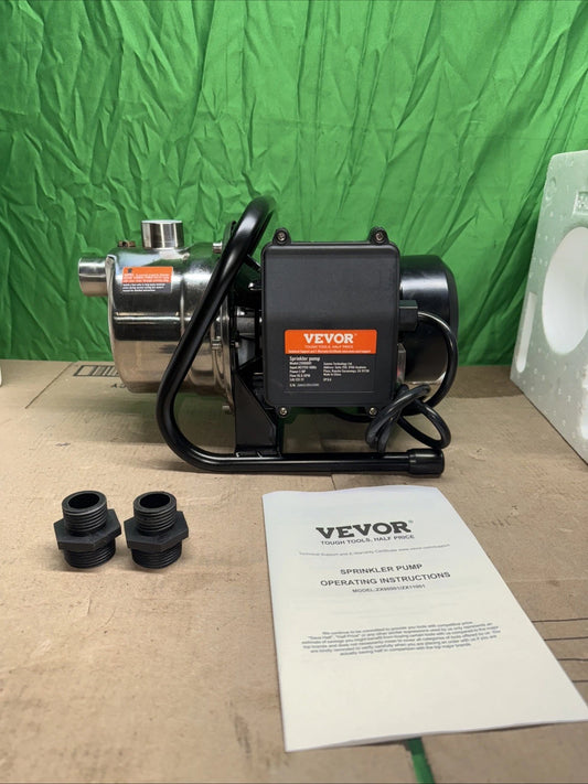 Vevor Sprinkler Pump Model ZX90001 / ZX11001 | AC115V 60Hz 1 HP - Brand New