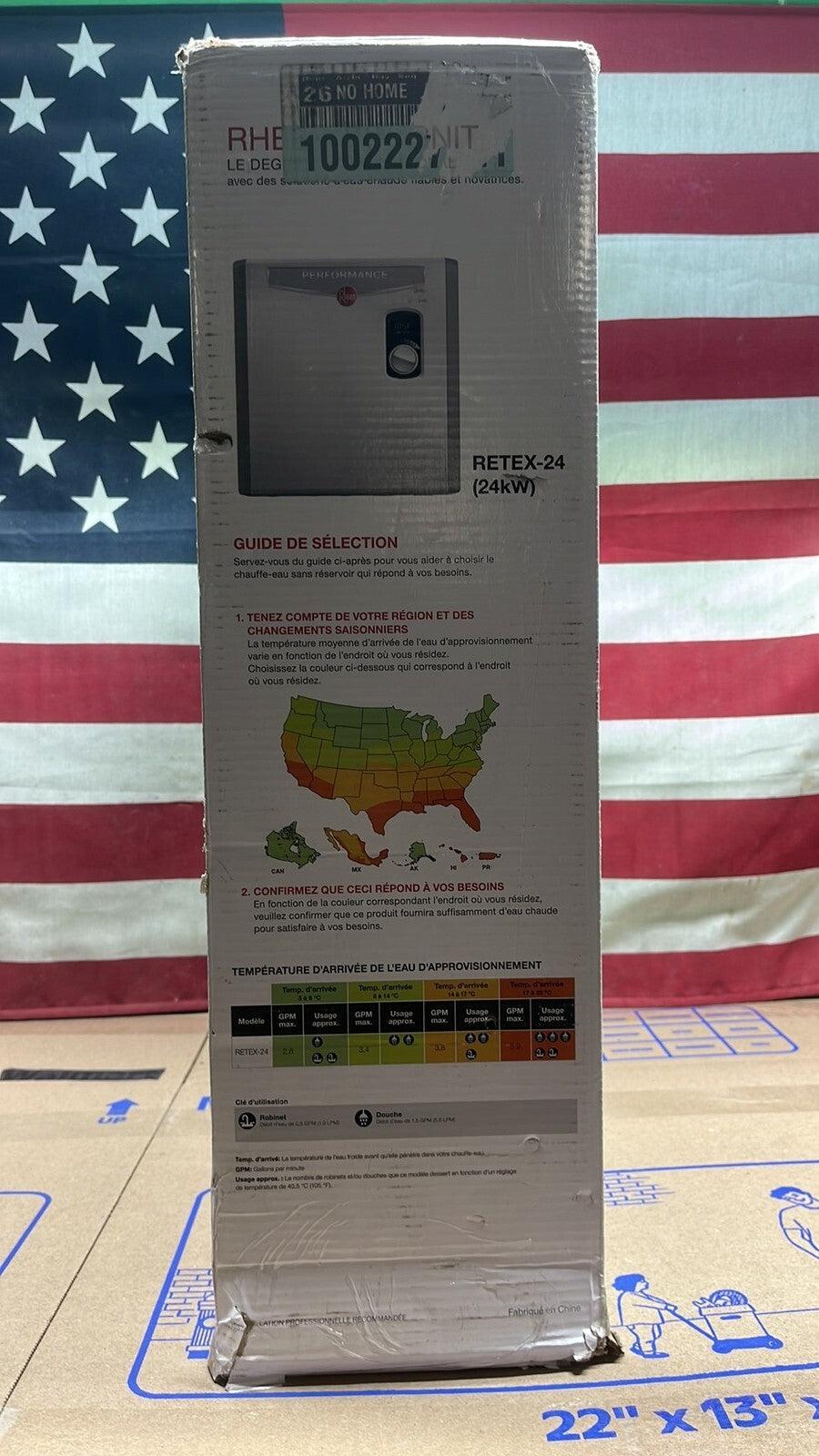 Rheem RETEX-24 Performance 24kW 4.68GPM Tankless Electric Water Heater - Gray