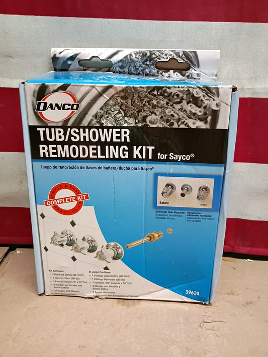Danco 39620 Tub/Shower 3-Handle Remodeling Trim Kit in Chrome for Sayco