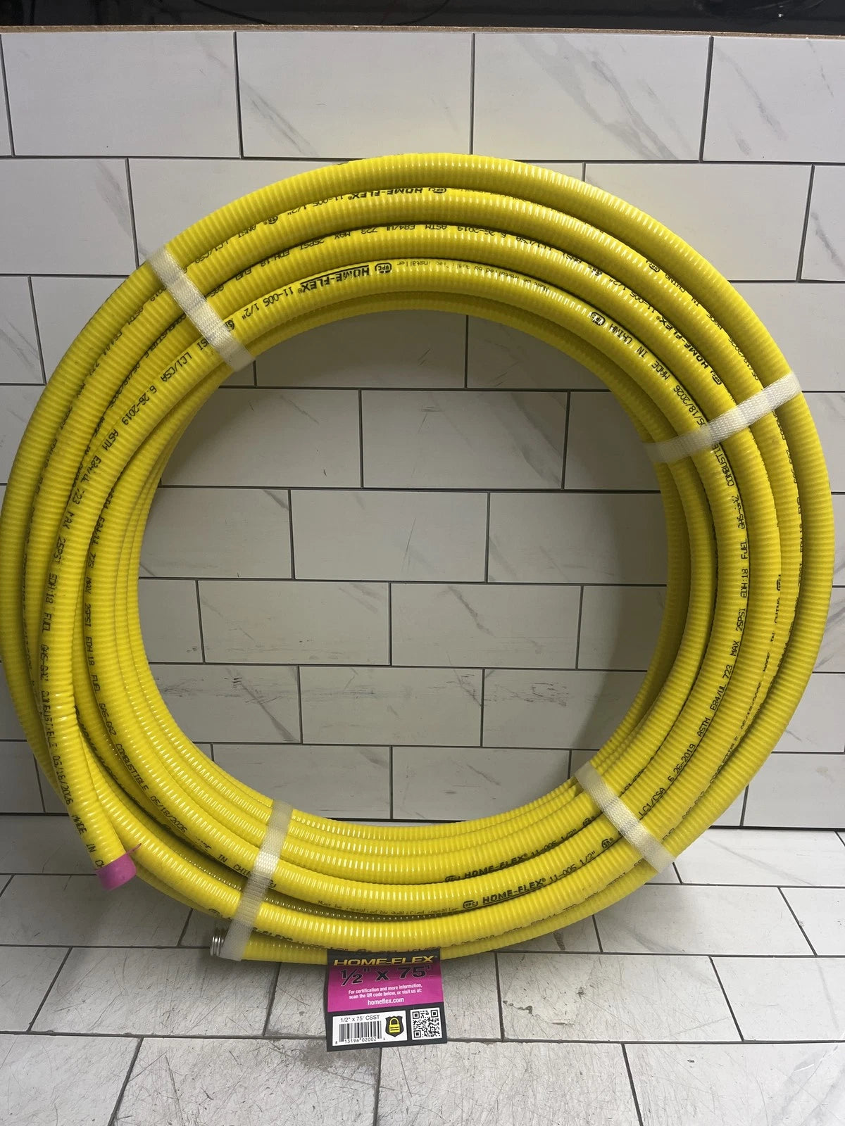 Home-Flex 11-005 1/2 in. X 75 ft. L Stainless Steel CSST Gas Tubing