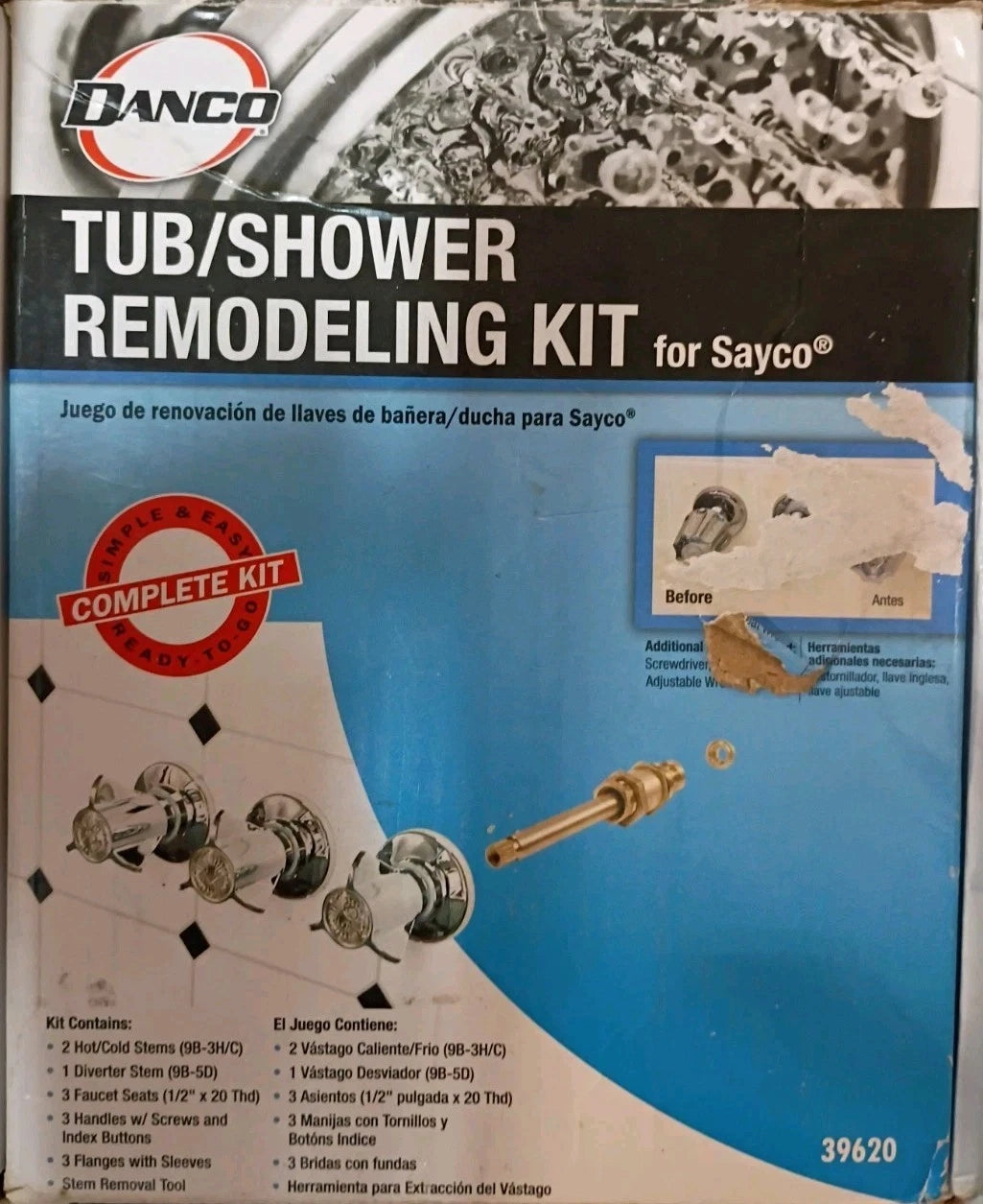 Danco 39620 Tub/Shower Remodeling Kit for Sayco,. Open Box Complete Set.