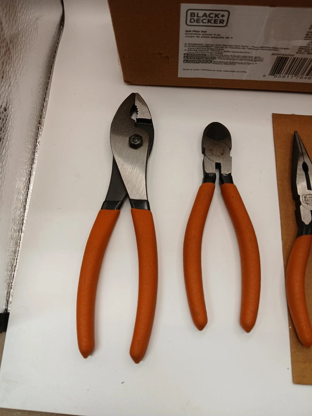 (4 pack) BLACK+DECKER Plier Set, (BDHT84002)
