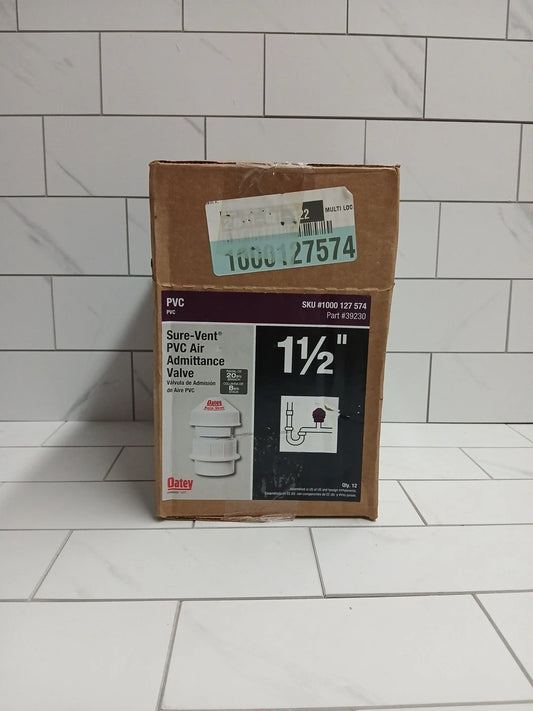 12pk Oatey 39230 Sure-Vent Air Admittance Valve PVC 1-1/2 New