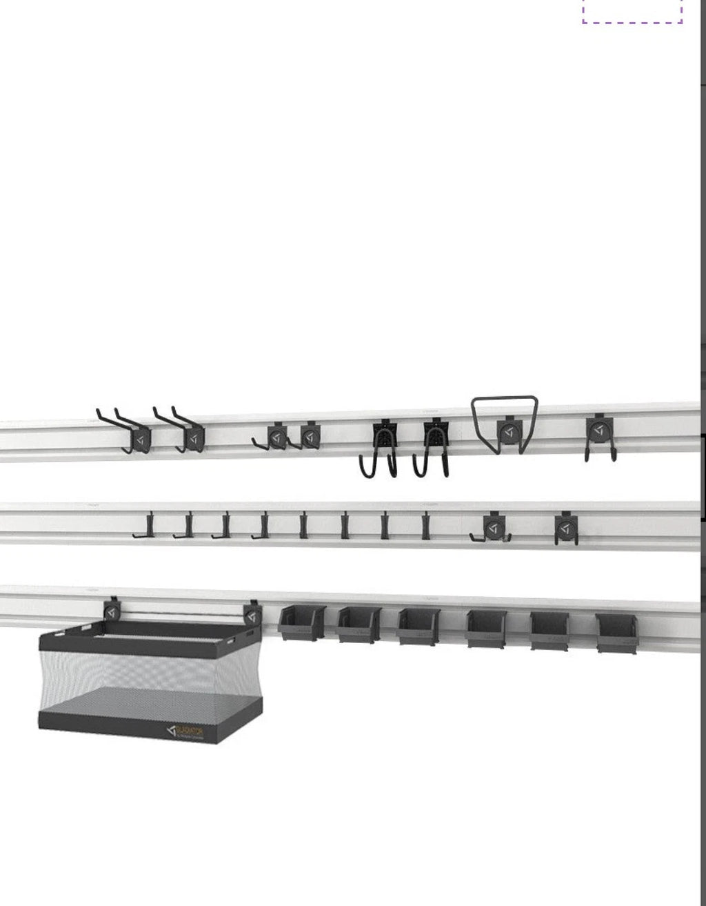 GearTrack GAWA24SKRH and GearWall Garage Hook Accessory Kit 2
