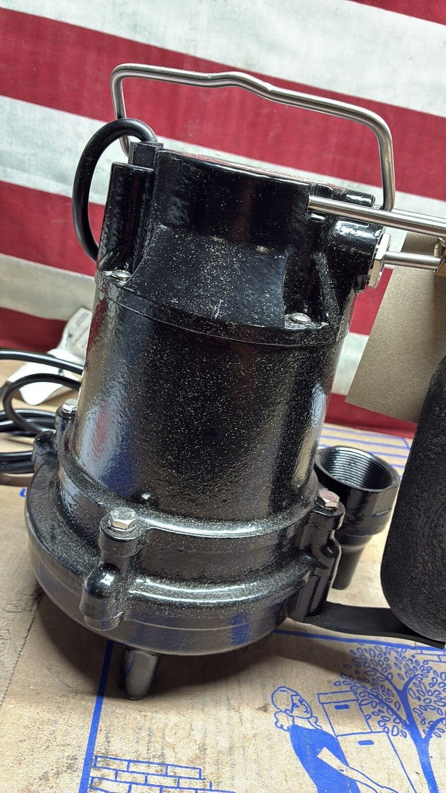 Everbilt HDS50 1/2 HP Cast Iron Pro Grade Submersible Sump Pump OPEN BOX.