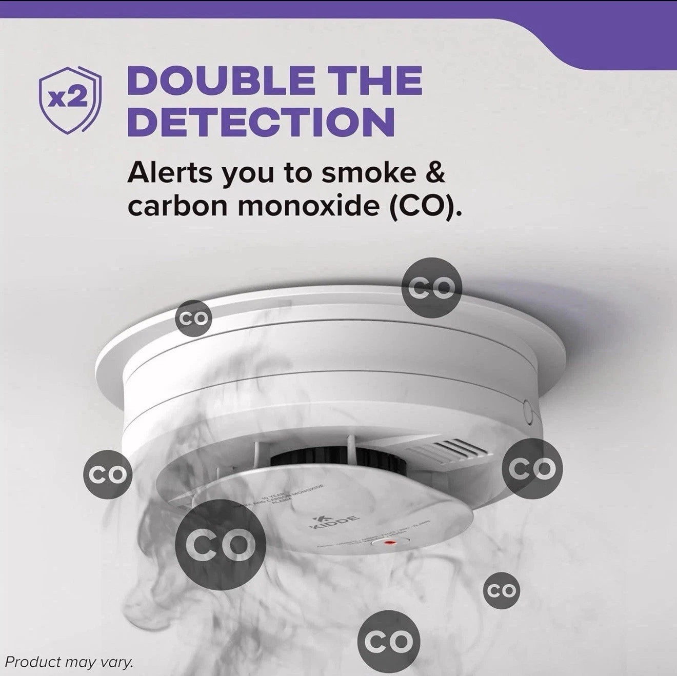 1 Pack Kidde Smoke & Carbon Monoxide Detector, AA Battery Powered, LED Warning
