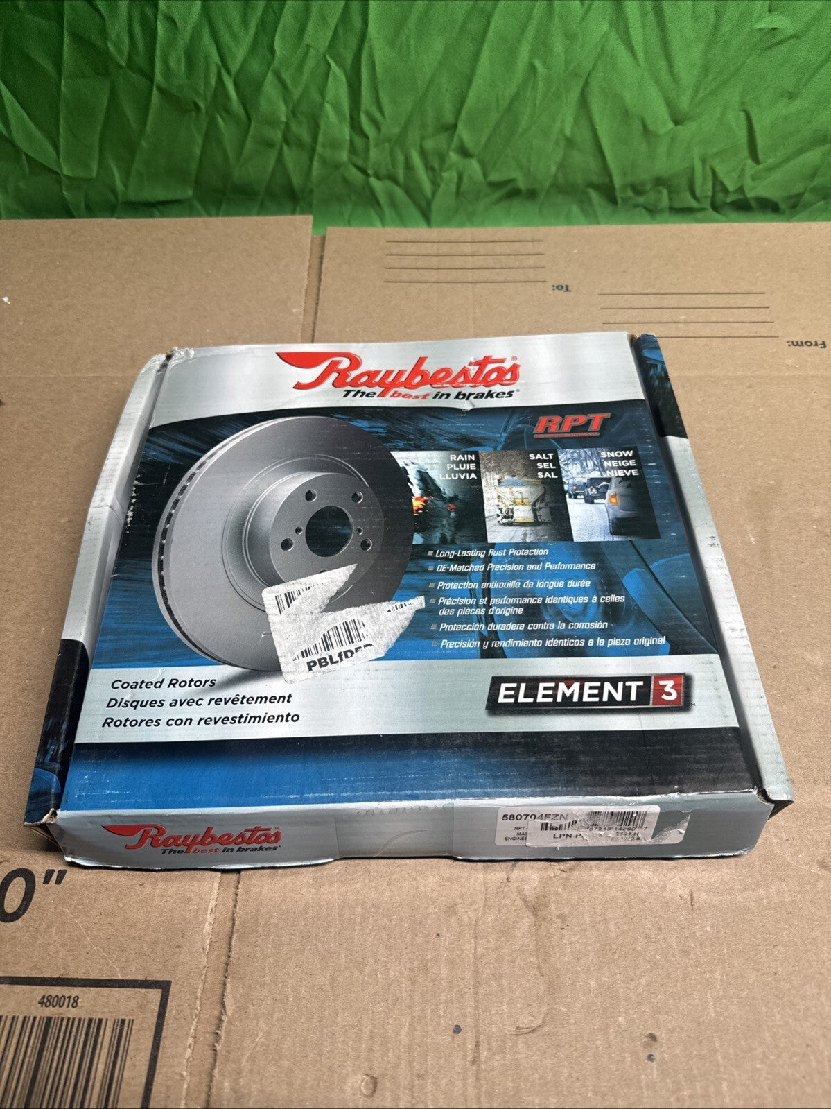 Disc Brake Rotor-Element3 Coated Raybestos 580704FZN