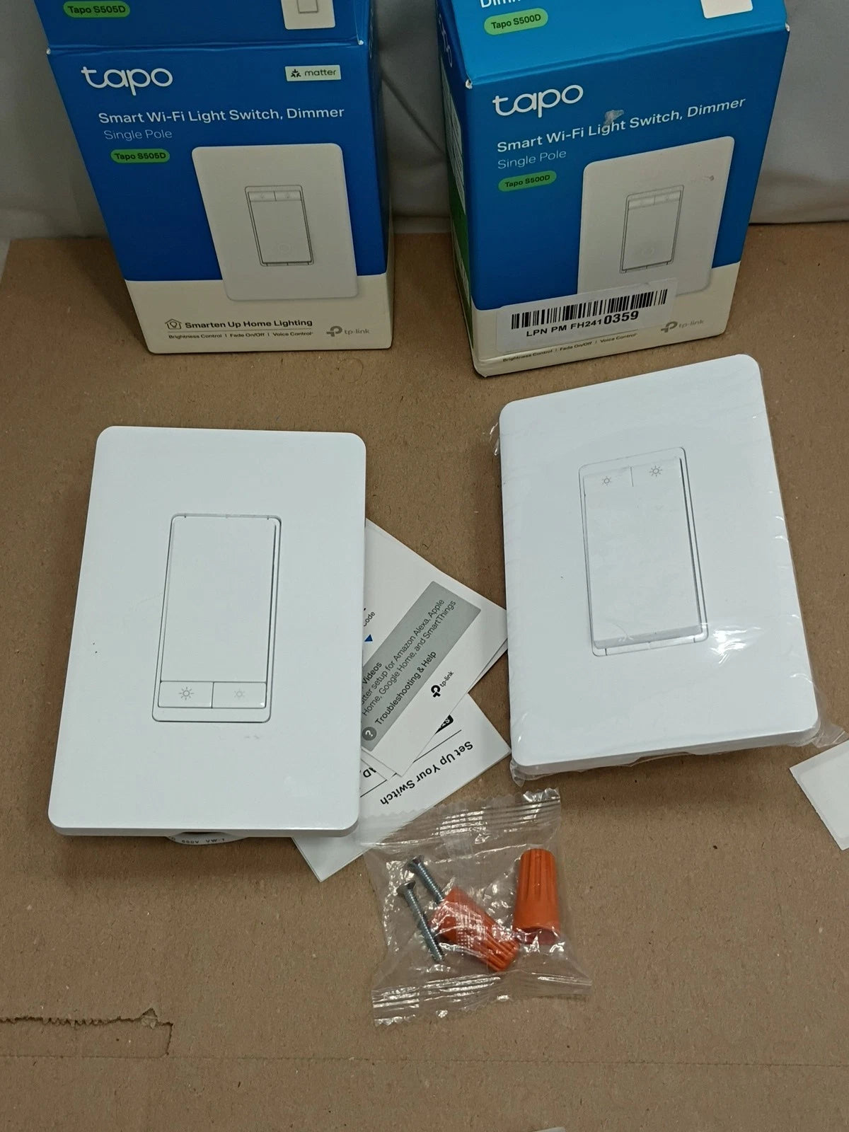 2 Pk OB Tapo Smart Wifi Light Switch Dimmer Single Pole S500d