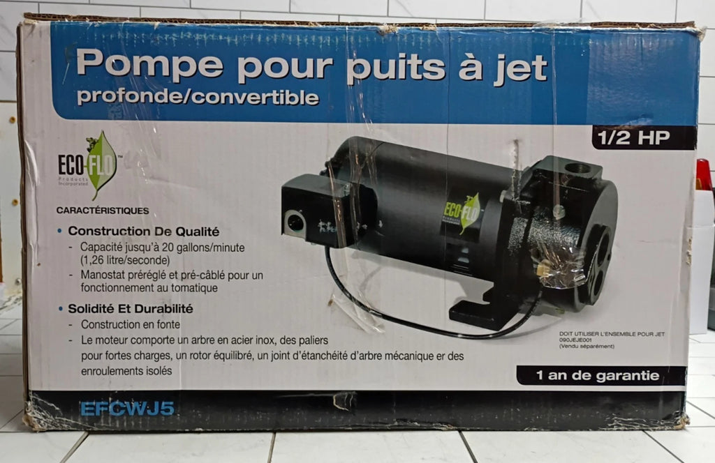 1/2 HP Convertible Deep Well Jet Pump See Pictures FOR PARTS ONLY.