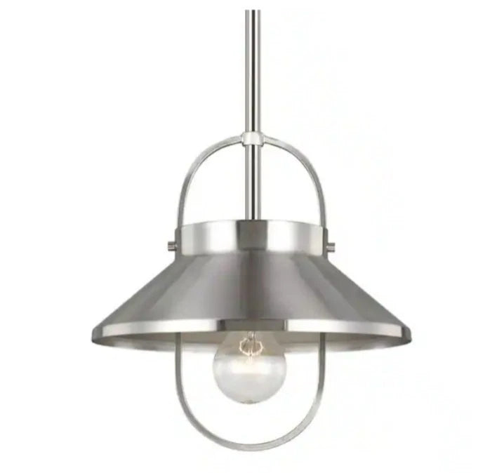 Generation Lighting 1-Light Dormer Pendant Light Fixture Brushed Nickel Open Box
