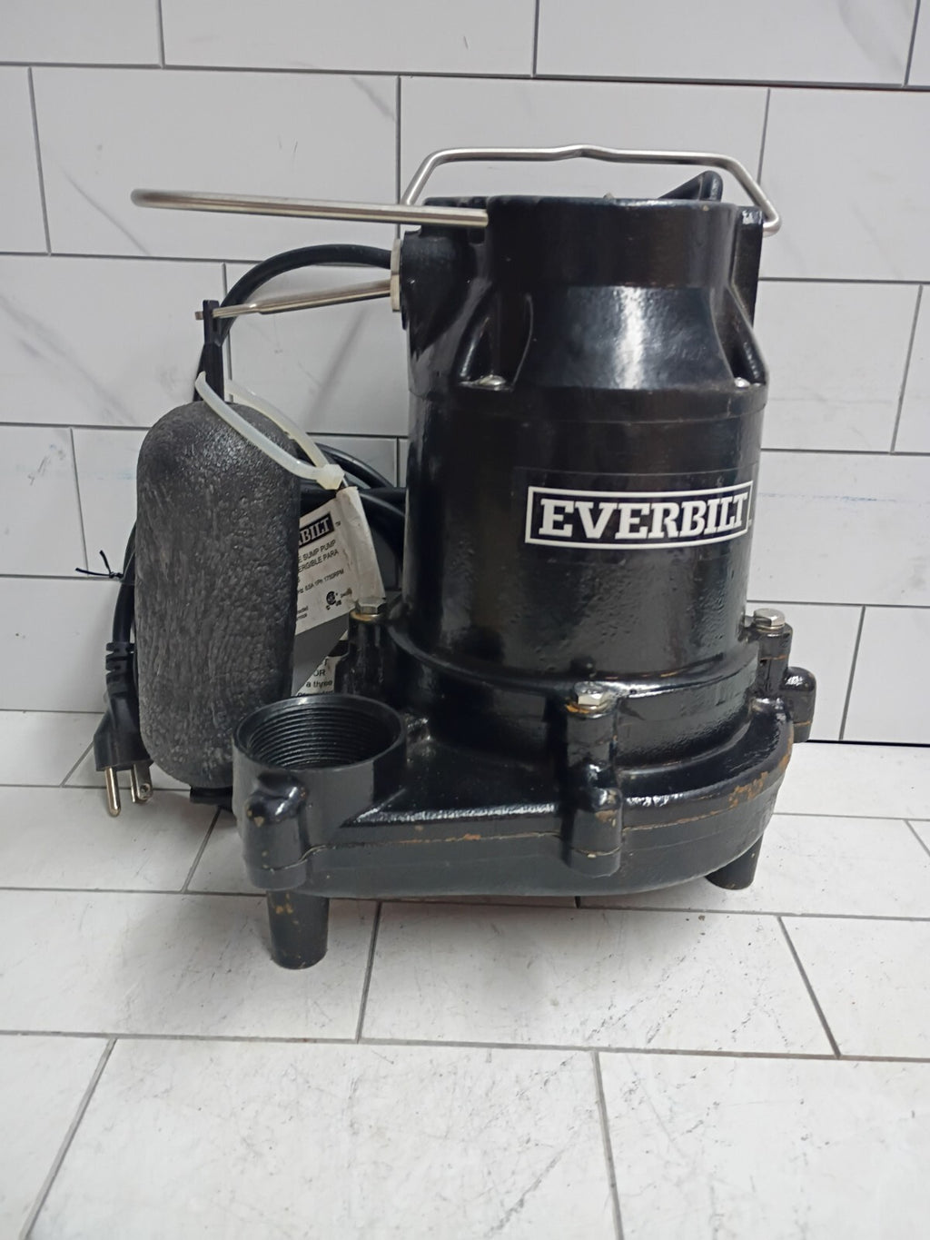 Everbilt  HDS50 1/2 HP Cast Iron Sump Pump Used, Read Description..