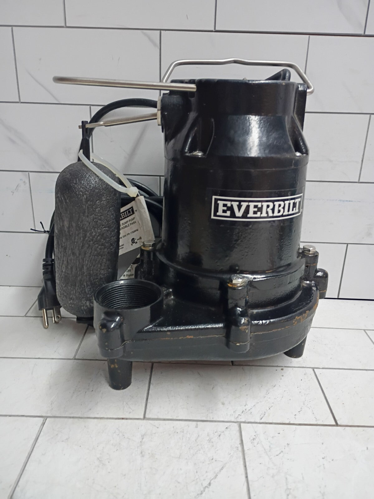 Everbilt  HDS50 1/2 HP Cast Iron Sump Pump Used, Read Description..