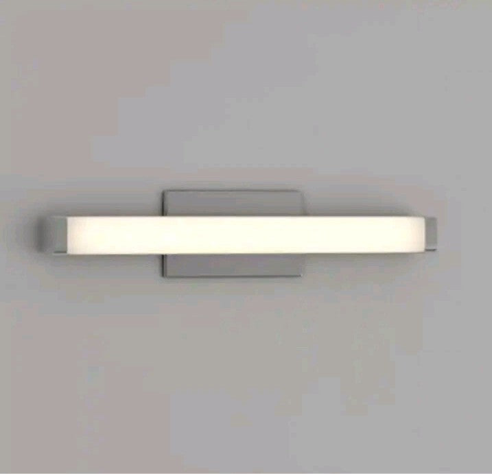 4pk Contemporary Square 3K LED Vanity Light, 2-Foot, Brushed Nickel, 24-Inch OB