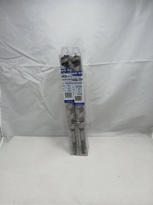 4 Pack Mag-Bit 704.1616, 1" x 13" Single Spur Auger Bit, 7/16" Shank