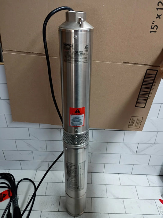 vevor submersible pump type 4ssm5/6 230v 1 Hp. Open Box