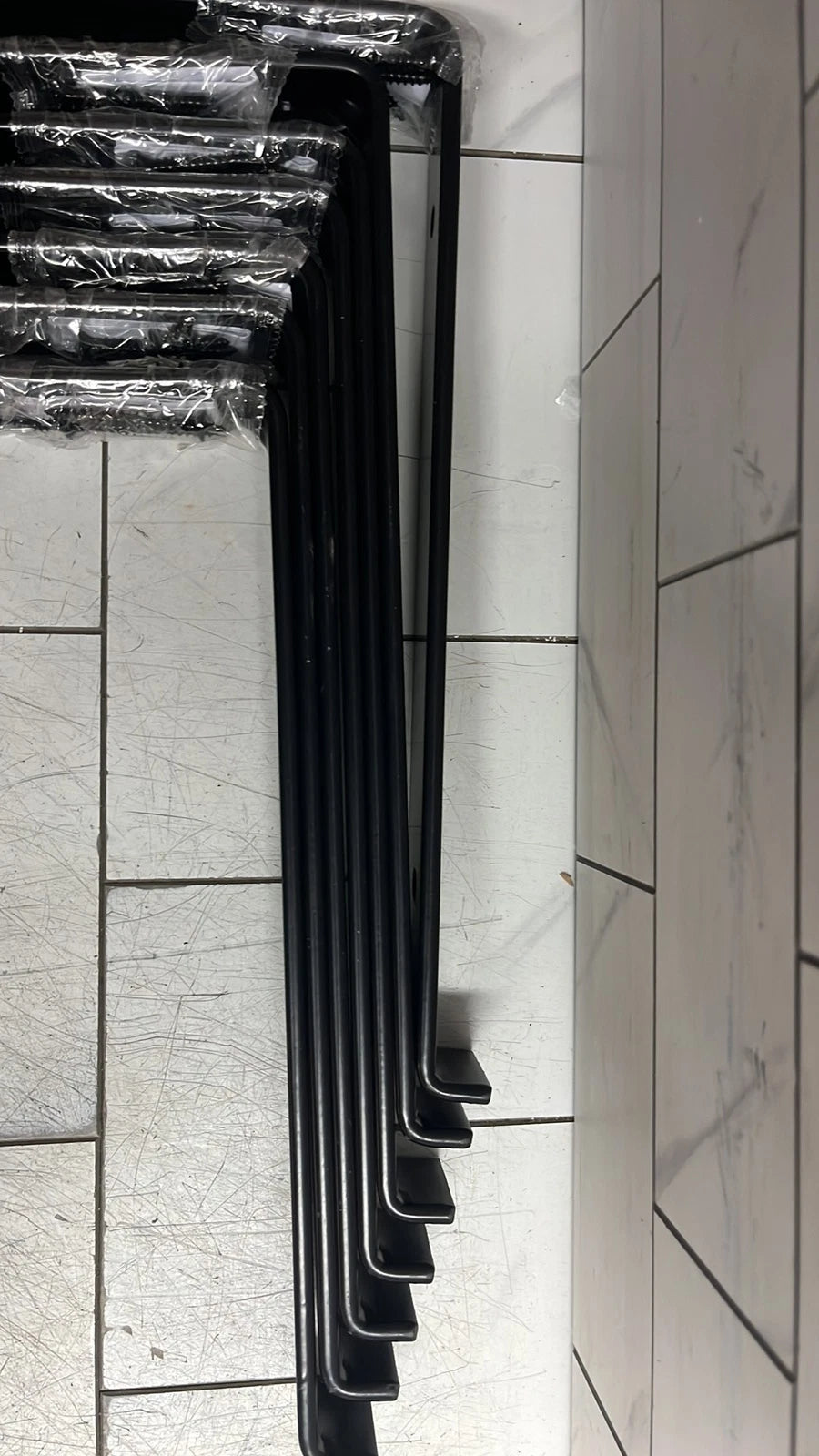 8-Pack Everbilt 1008-120-249 Deco 12” black L bracket READ DESCRIPTION*